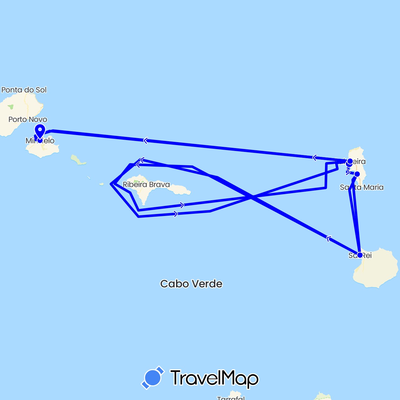 TravelMap itinerary: 2026 in Cape Verde (Africa)